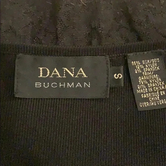 Dana Buchanan Silk V -Neck Ruffle Lace Sweater - Picture 6 of 6